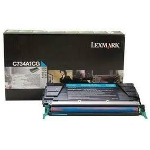 Lexmark C734A1CG Cyan Return Program Toner Cartridge