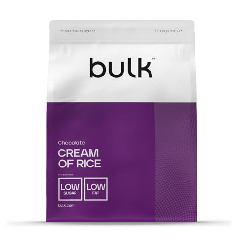 Bulk Crema de arroz, Carbohidratos en polvo, Chocolate, 2.5kg, 50 Dosis