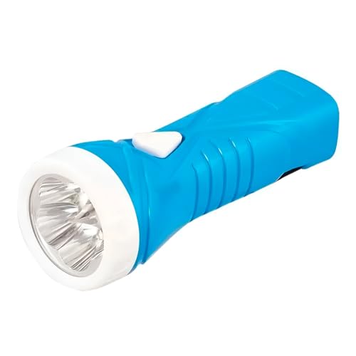 DP Lanterna LED Recarregável, 5 LEDs, 30 Lúmens, Bivolt, 14cm x 6cm, Azul, Bateria 350mAh