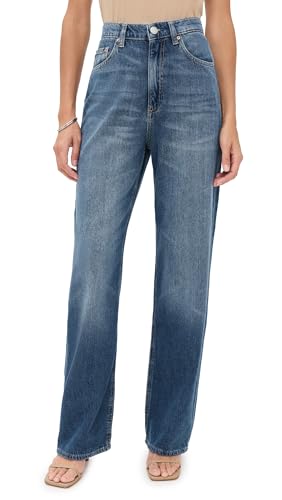 DL1961 Women's DL Aura Karmine Refined Wide Leg High Rise Jeans
