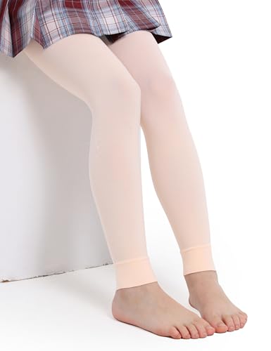 Image of Girls Footless Tights for Dance Ballet Ultra Soft Leggings for Toddler Gymnastics Students Children Stockings