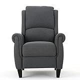 Christopher Knight Home Haddan Fabric Recliner, Charcoal