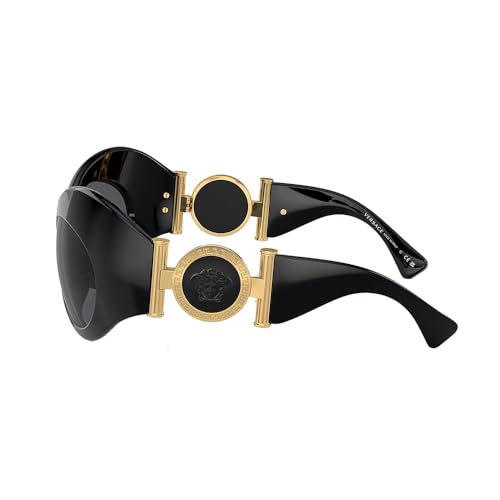 Versace VE 4462 GB1/87 Black Plastic Fashion Sunglasses Grey Lens3