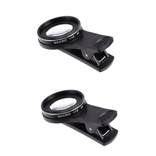 OSALADI 2piezas Lente Macro para Teléfono Inteligente Clip Función De Ampliación para Fotografía De Detalles Móviles