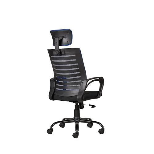 Image of CELLBELL Desire C104 Mesh High Back Ergonomic Office /Study Revolving /Computer Chair for Work from Home - Metal Base, Seat Height Adjustable, Blue