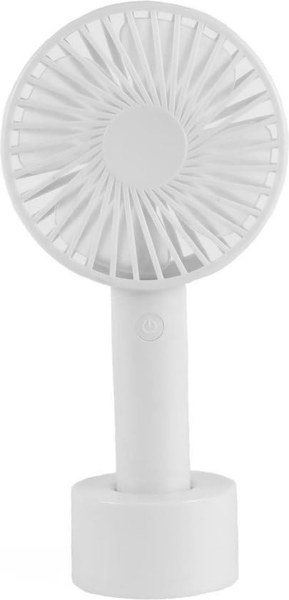 Ventilateur à main Benson rechargeable blanc 3 vitesses avec support de table
