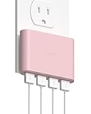 iHome Slim USB Wall Charger: AC Pro Multiport USB Charger, USB Plug Adapter & Phone Charging Block, 4 USB Plugs for Wall Outlet, Flat 4 Port USB Charger & USB Wall Adapter