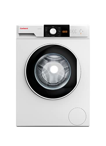 Corberó CLAV22812VP Lavadora Gama Plus Carga Frontal, 8 Kgr, 1200 Rpm, Display LED, Blanco, 15 P., Vapor, Antialérgico, Sistema ECOlógic, Lavado Rápido, Puerta Negra, E. Energética D