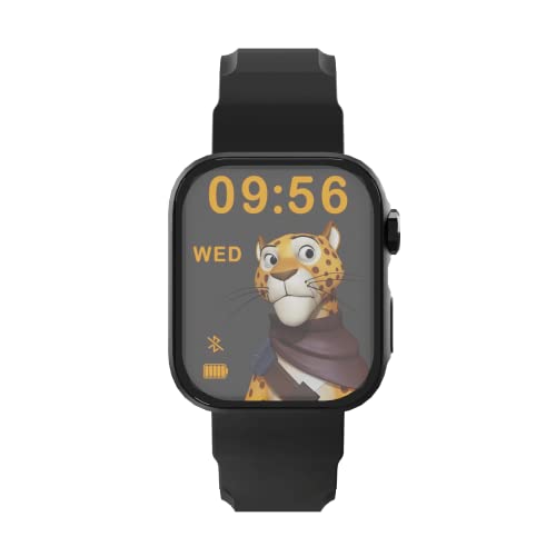 Number Talkfit Pro 1.85" Hd Display Bt Calling Metal Frame with Rotating Crown Aod Smartwatch - Black
