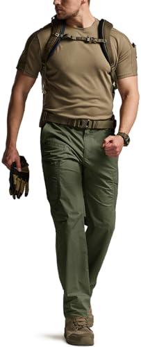 CQR Men's Quick Dry Tactical Pants, Water Resistant Outdoor Pants, Lightweight Stretch Cargo Work Hiking Pants - Image 5