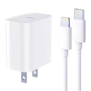 [Apple MFi Certified] Fast Charger USB C 20W Wall Adapter Plug Fast Quick Charging 6.6ft Type C to Lightning Cable Data…