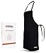 Produktbild EliXito Premium Kochschürze / Grillschürze 100 % Baumwolle mit Taschen für Männer & Frauen - Belastbar & pflegeleicht - Auch Perfekt als Backschürze und Küchenschürze schwarz