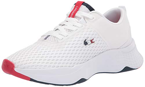 Lacoste men's Court-drive 0120 3 Sma Sneaker, White/Navy/Red, 9.5 US