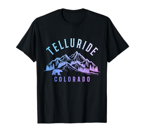 Souvenir Vintage Pride de Telluride, Colorado Bear Mountains Camiseta