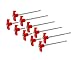Set of 10 Heavy Duty Tent Stakes – 10" Metal Nail Forged Steel Tent Pegs For Camping Tent Tarp Or Garden Stake