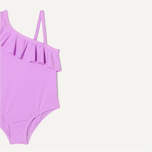 Image of Amazon Essentials Girls and Toddlers' Asymmetric Frill One-Piece Swimsuit