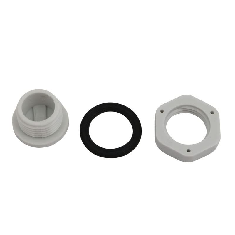 Tool parts 10pcs GLW-PG9 Nylon Threaded Cable Gland Cap Round Screw-in Cover Gray W Washer
