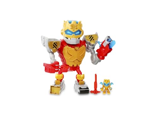 TREASURE X - Mega Robot, Juguete con más de 25 Niveles de Aventura, Sonidos, música y Luces, Encuentra Piezas para montarlo, desentierra Accesorios y Armas, Incluye un Mini Robot, Famosa (TRR51000)