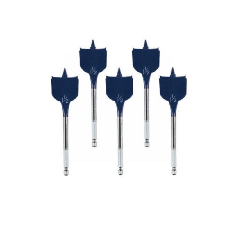 Pack of 5# DSB1021B 1-1/2 in x 6 in Spade Bits Bulk Replacement Part New