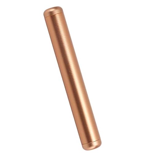 Tubo de Almacenamiento de Metal para Cigarrillos, Tubo Porta Cigarrillos, Impermeable, Hermético, a Prueba de Olores, Contenedor de Almacenamiento de Tubos para Viajes(Dorado champagne)