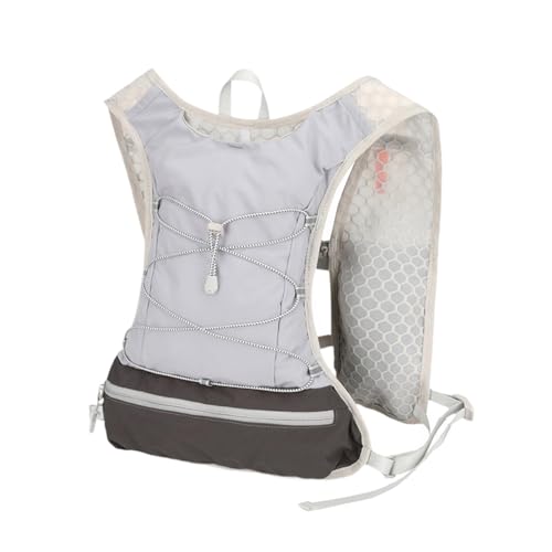 Menolana Men Running Vest Sports Bag Reflective Gear Portable Adjustable Hydration Vest Hydration Backpack for Marathoner Hiking Trail, Grey