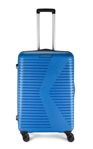 Image of VIP Karl Hard Polycarbonate Trolley Bags Set Of 3 (Small, Medium, Large) | Stylish Luggage Bags Set With Number Lock And 8 Spinner Wheels (Blue), 77 Cm
