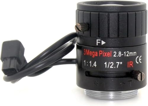 3MP Lens 2.8-12mm Varifocal HD CCTV Lens F1.4 Auto Iris CS Mount Lens for IP Security Surveillance Camera Multilayer Coating