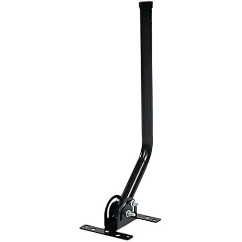 Antennas Direct ClearStream 20-inch TV Antenna Mast w/ Pivoting Base & Hardware – All-Weather Easy Install Steel Pole & Base (Black) Cover
