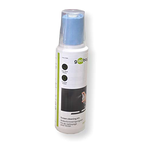 Preisvergleich Produktbild Goobay Bildschirmreinigungsset: 250 ml-Spray + Mikrofasertuch; Bildschirmreinigungsset: 250 ml-Spray + Mikrofasertuch - zur Reinigung und Pflege von LCD-, LED-, Plasma- und Glasbildschirmen