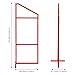 Netcoin Shipping Container Shelf, 4 Pack 3-Tier Heavy Duty Shipping Container Shelving Brackets, Universal Container Accessories for Garage, Warehouse, Industrial Use (Red)