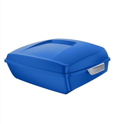 Mats-Csrewy Tour Pack for Harley, Chopped Touring Pak Trunk for Harley Touring CVO Road King Road Glide Street Glide Electra Glide 2024 Blue Burst