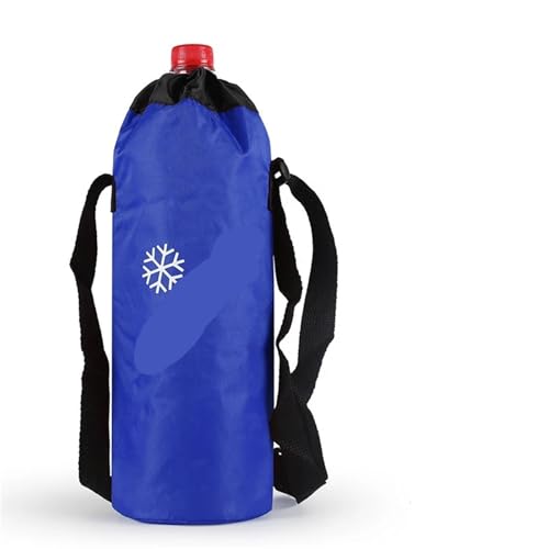 Bolsa Porta Botella de Agua Bolsa térmica portátil for viajes de verano, con funda aislante de tela Oxford, for acampar, for mantener las bebidas calientes o frías. para Deportes Senderismo Viajes(Blu