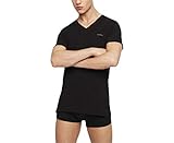 Diesel Men's Michael Essentials Logo V-Neck T-Shirt, Black, Small