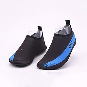 WHSS strandschoenen Zwart + Blauw Patroon Mannen en Vrouwen Ultra Light Beach schoenen snorkelen schoenen duiken schoenen Non-slip Anti-slip Zwemmen Schoenen Bare Feet Skin Soft Schoenen Water Schoene