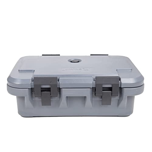 Hakka 14.8L Insulated Food Pan Carrier, Stackable and Loader, Suit for Restaurant, Canteen, Outdoor Banquets, Black