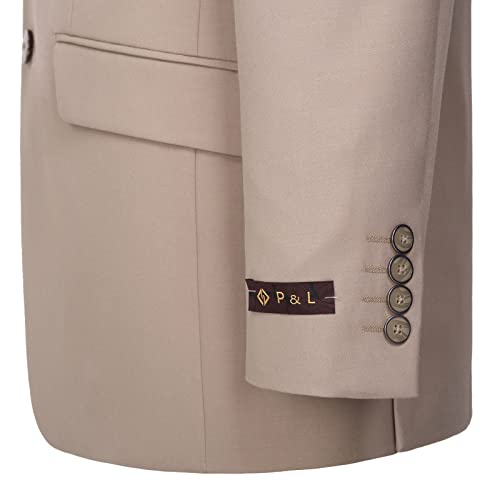 Mens 2 Piece Suit Slim Fit Two Button Solid Business Jacket Blazer & Pants Set4