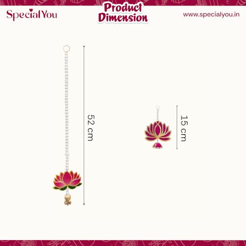 Image of SpecialYou Ganpati Decoration Setup for Home Decor With Lotus Wall Hanging Decoration, Ganesh Chaturthi Home Decoration, Wall Decor Items for Living Room- 9Pcs