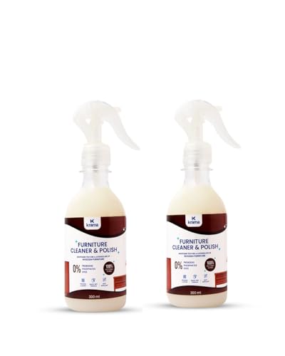 Image of Krama Furniture Polish Spray | Furniture Cleaner Spray 600ml Furniture & Laminate Cleaner | Maintain 100% Shine | 0% Probones,Phosphate & Dyes | Wooden Furniture Cleaner Combo Pack 300Ml Each