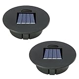 Afirst 2 Pack Solar Lights Replacement Top Mosaic Solar Lanterns Solar Panel Lantern Lid Lights Replacement Light for Outdoor Garden Patio Walkway Yard Decor(2.16in)