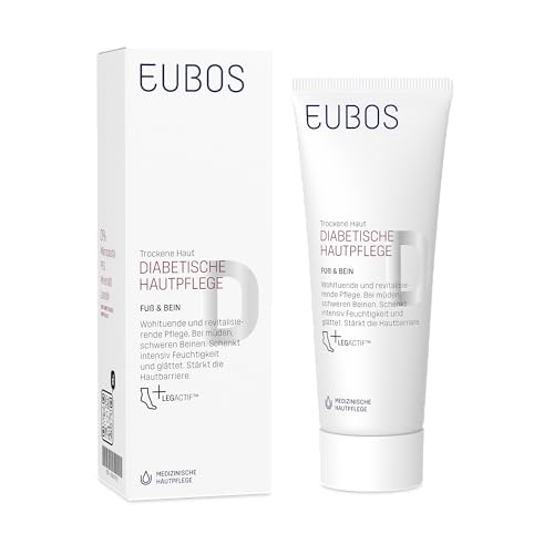 EUBOS DIABETISCHE HAUTPFLEGE | Fuß & Bein | Intensive Feuchtigkeit für Fuß und Bein | Hilft bei müden, schweren Beinen | Für trockene Haut | 100ml