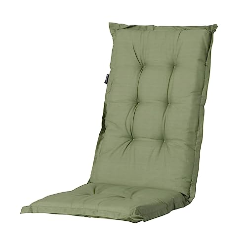 Madison Hochlehnerauflage Basic Green, ca. 123 x 50 x 8 cm, grün, 50% Baumwolle/50% Polyester