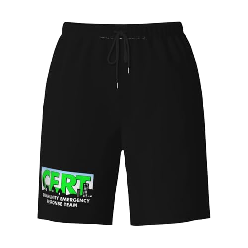 Cert Community Emergency Response Team Men's Quick-Dry Board Shorts 7" - Swim Trunks Summer Hawaii Beach3