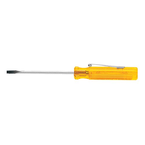 Klein Tools A131-2 1/8-Inch Flat Head Screwdriver with Keystone Tip, Pocket Clip, 2-Inch Round Shank and Comfordome Handle #1