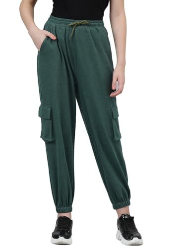 Image of KOTTY Workout Track Pants for Women|Regular Fit Joggers with Pockets and Drawstring Waist|Comfortable Active wear