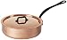 Mauviel M'Heritage M150C 6451.25 Copper Saute Pan with Lid. 3L/3.5 quart 24 cm./9.5" with Cast Stainless Steel Iron Eletroplated Handle