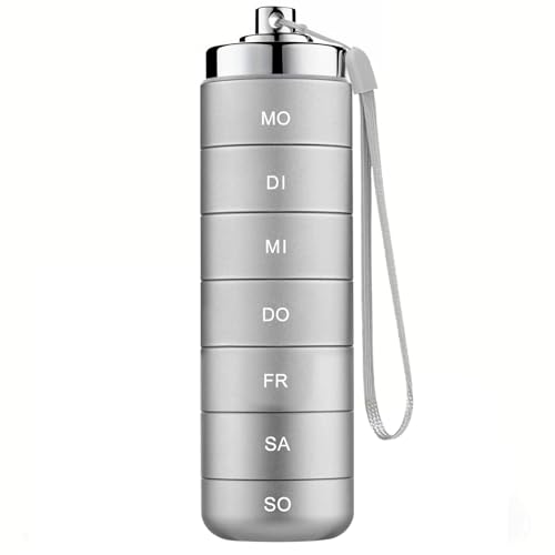 Pilulier en aluminium durable et étui à médicaments esthétique avec fermeture rotative