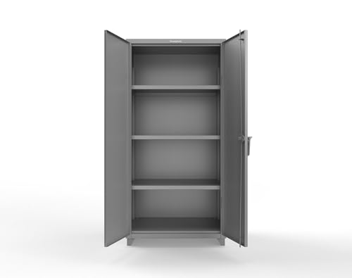 Strong Hold Extra Heavy Duty 14 GA Cabinet with 3 Shelves - 36 in. W x 24 in. D x 75 in. H