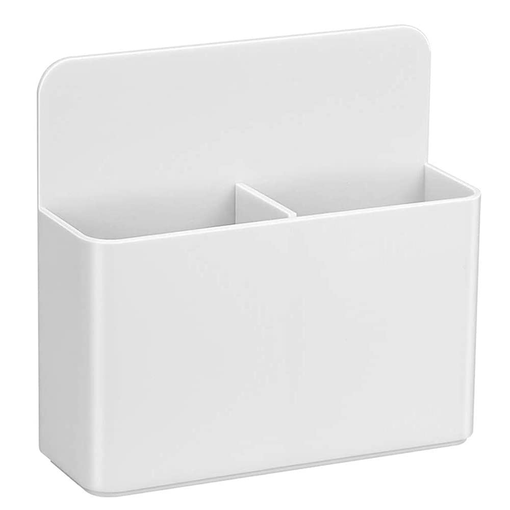 Lahdrhab White Magnetic Dry Erase Marker Holder, Pen And Eraser Holder For Board, Magnetic Pencil Cup Storage Organizer