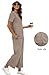 XIEERDUO Plus Size Lounge Set for Women Two Piece Airport Travel Outfits Fashion Wide Leg Pants Matching Loungewear Sets Women's Summer Sweat Suit Vacation Clothes Khaki 3XL