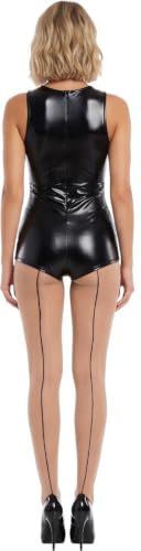 Image of ToBeInStyle Women's Classic Cuban Heel Contrast Backseam Sheers Pantyhose